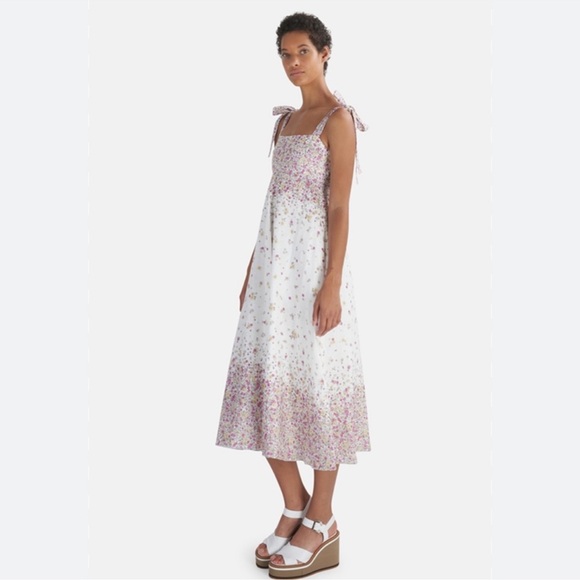 Zimmermann Carnaby Tie Shoulder Dress in Cerise Ditsy - Picture 2 of 10